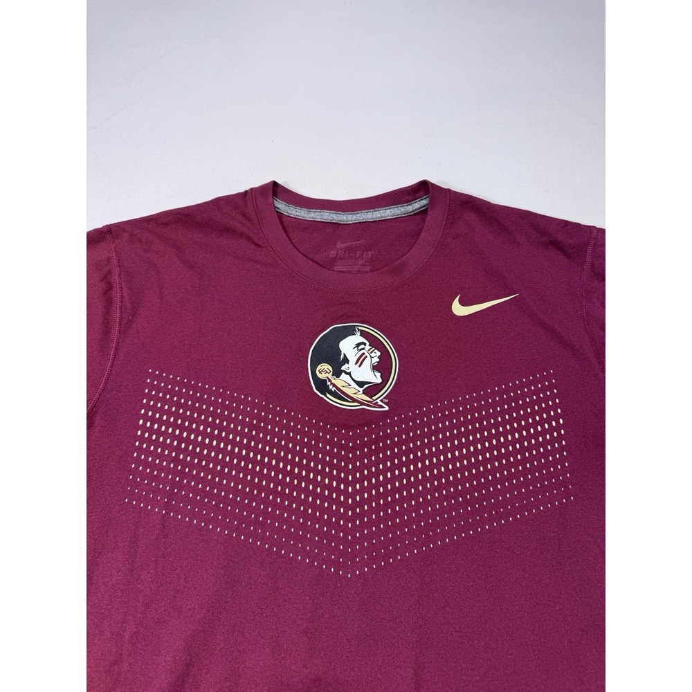 Nike Florida State Seminoles Shirt Mens Medium Red Dri-Fit NCAA FSU Football Tee